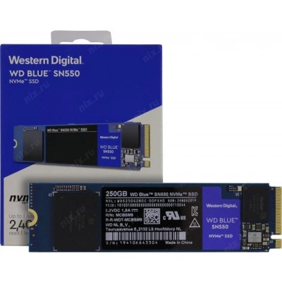 Твердотельный накопитель Western Digital WD Blue SN550 WDS250G2B0C Твердотельный накопитель Western Digital WD Blue SN550 WDS250G2B0C